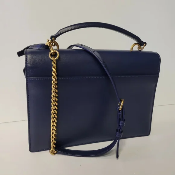 ❌SOLD❌SAINT LAURENT Blue Leather Medium Sunset Shoulder bag/Crossbody. - Picture 6 of 15